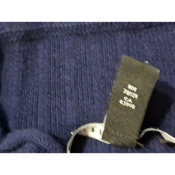 Eileen Fisher Small Blue Cable Knit Sweater Organic Cotton Sustainable - Picture 6 of 8